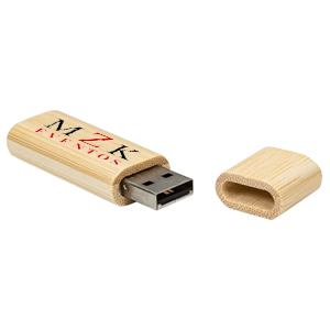 Pen Drive de Bambu 4gb retangular 02